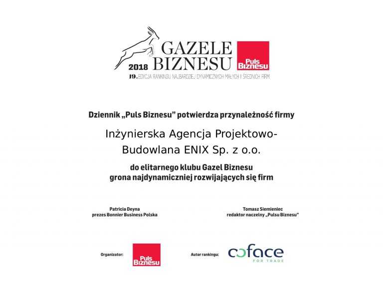 Krakowska firma Enix „Gazelą Biznesu 2019”